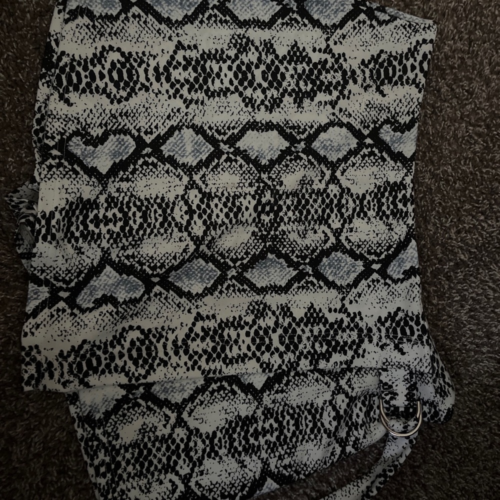 Snake print shorts
